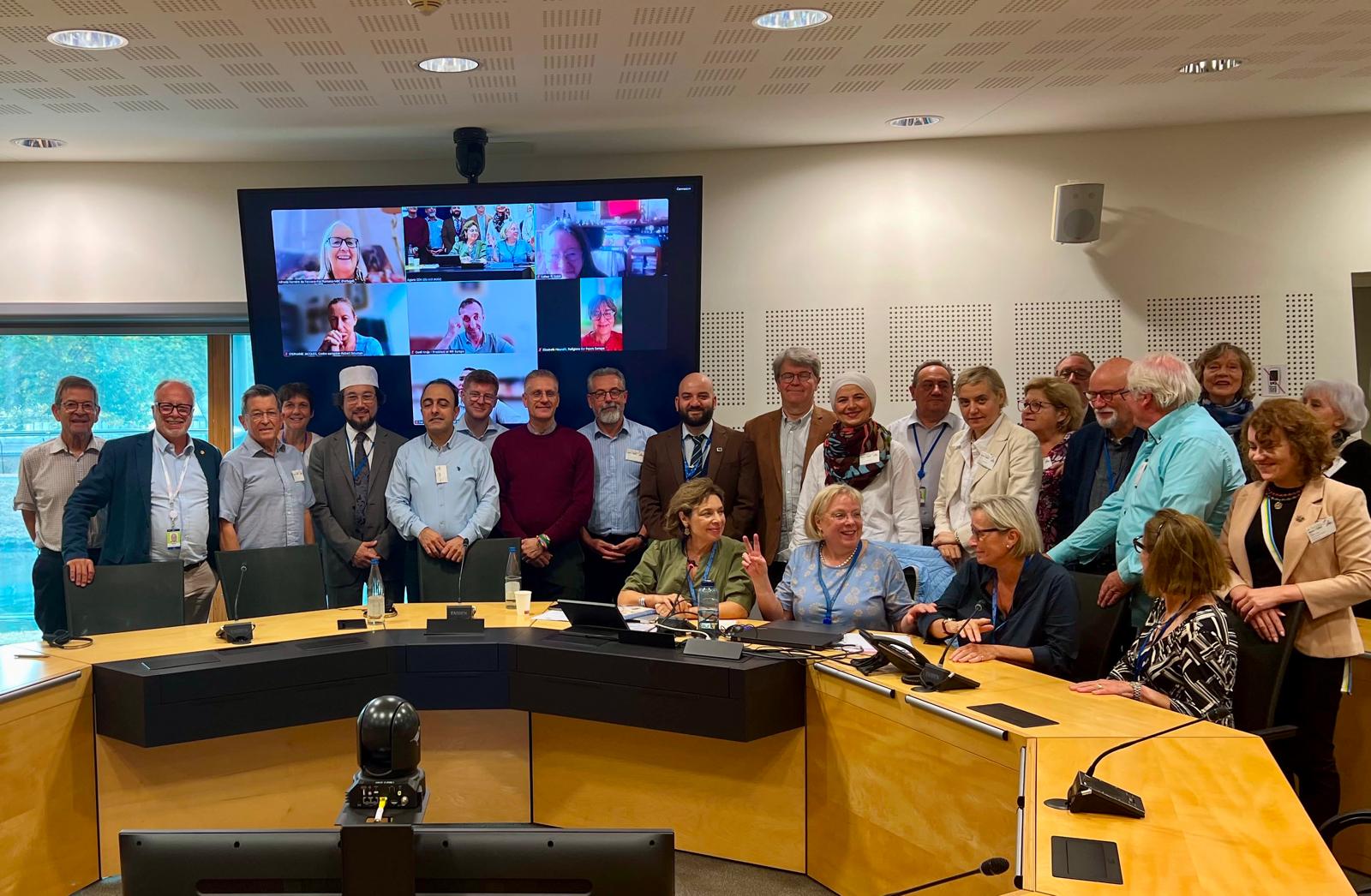 Members of the Committee for Interreligious Dialogue of the Conference of INGOs in Strasbourg