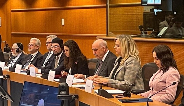 Panel of delegates at the European Parliament interreligious dialogue
